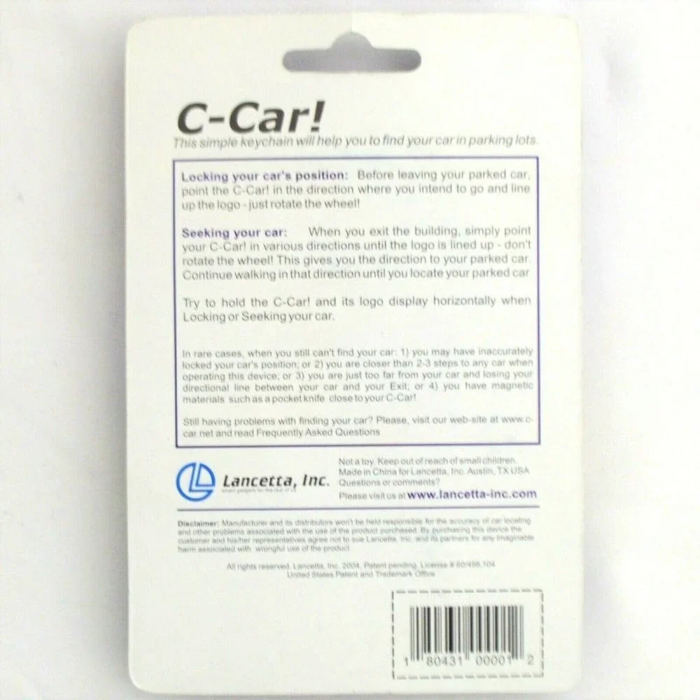C Car Smart Keychain Never Lose Your Car Again NEW sealed